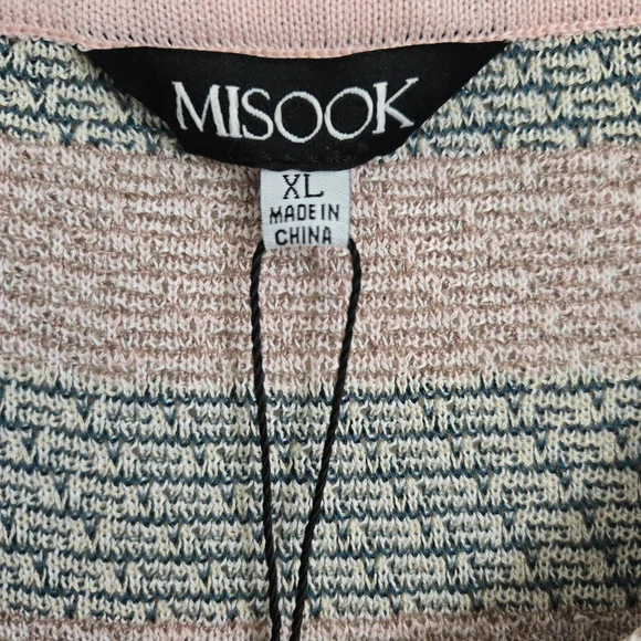 Misook Pink and Gray Checkered Midi Dress - Picture 4 of 7